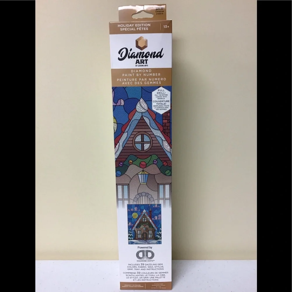 Diamond Art Paint by Number “Christmas House” Kit - Picture 1 of 5